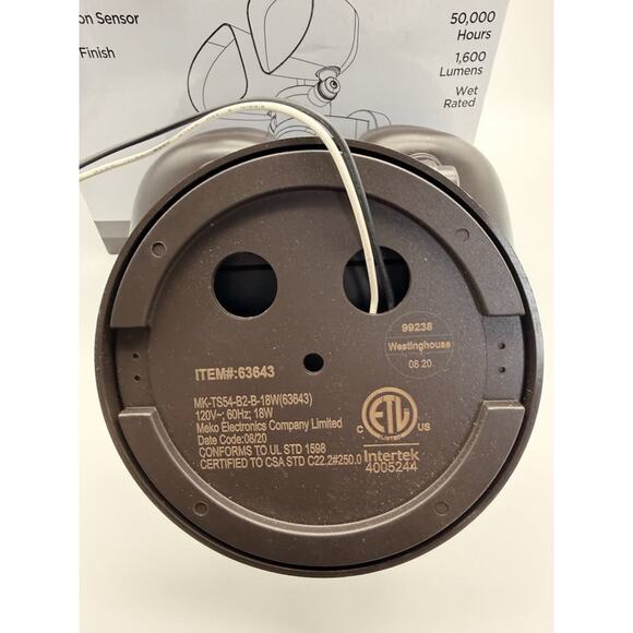 18-Watt 180-Degree Bronze Motion Activated Outdoor LED Flood Light - Picture 3 of 6